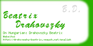 beatrix drahovszky business card